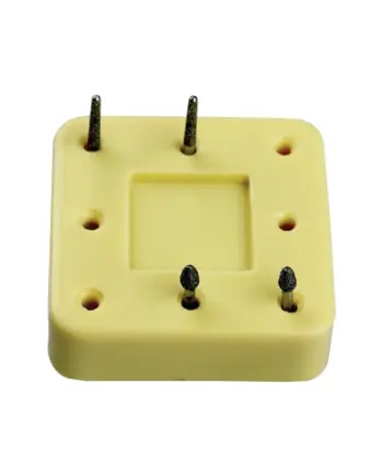 Magnetic Bur Block 8hole Yellow DiaDent